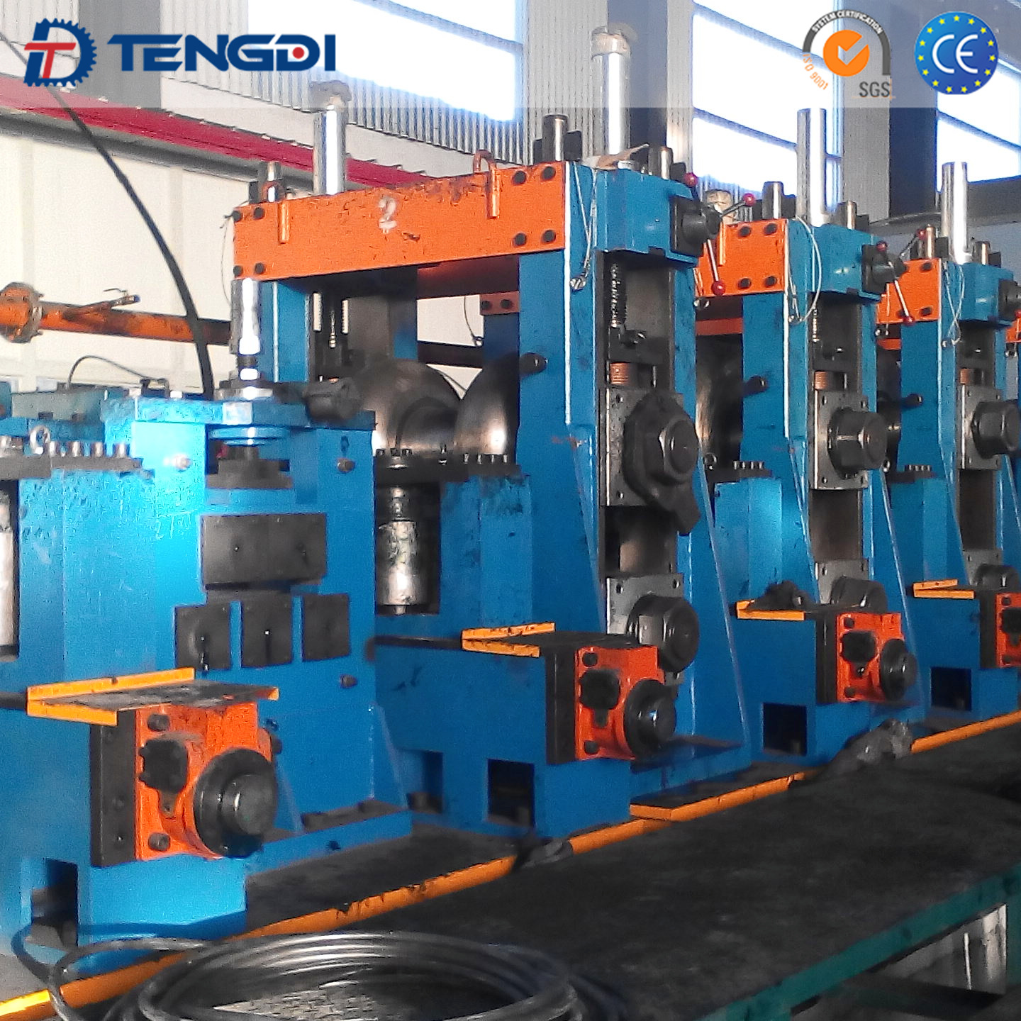 HG219 High Frequency Welding ERW Steel Tube Mill / Erw Tube Mill